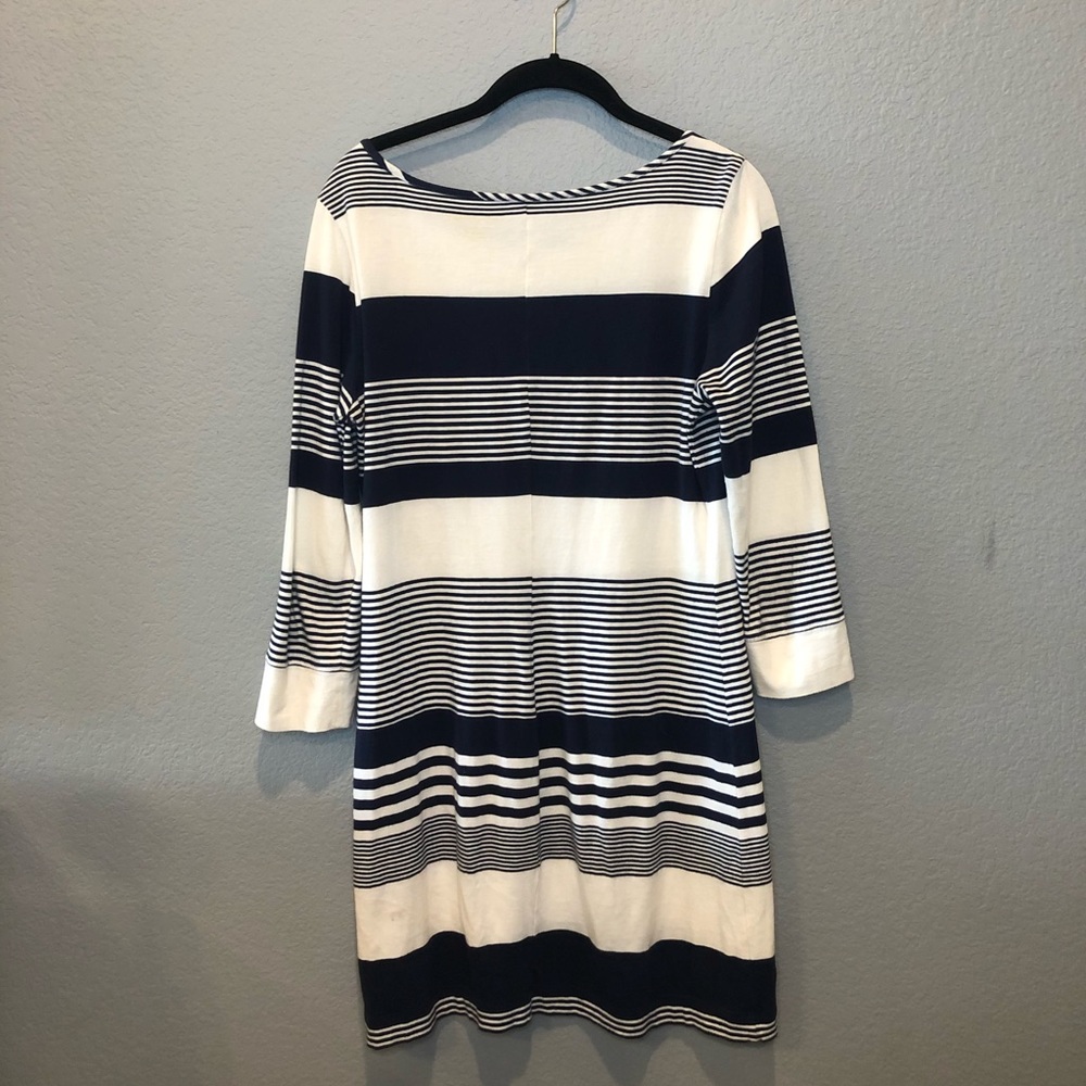 Lilly Pullizter Navy Patterned Striped Dress - image 3